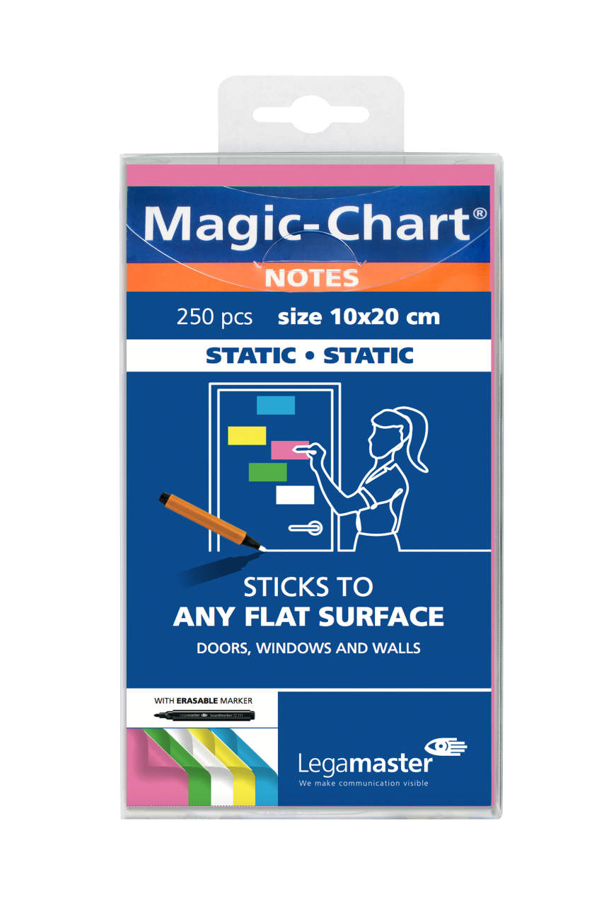 Legamaster Magic-Chart notes 10x20cm sortiert 250St.