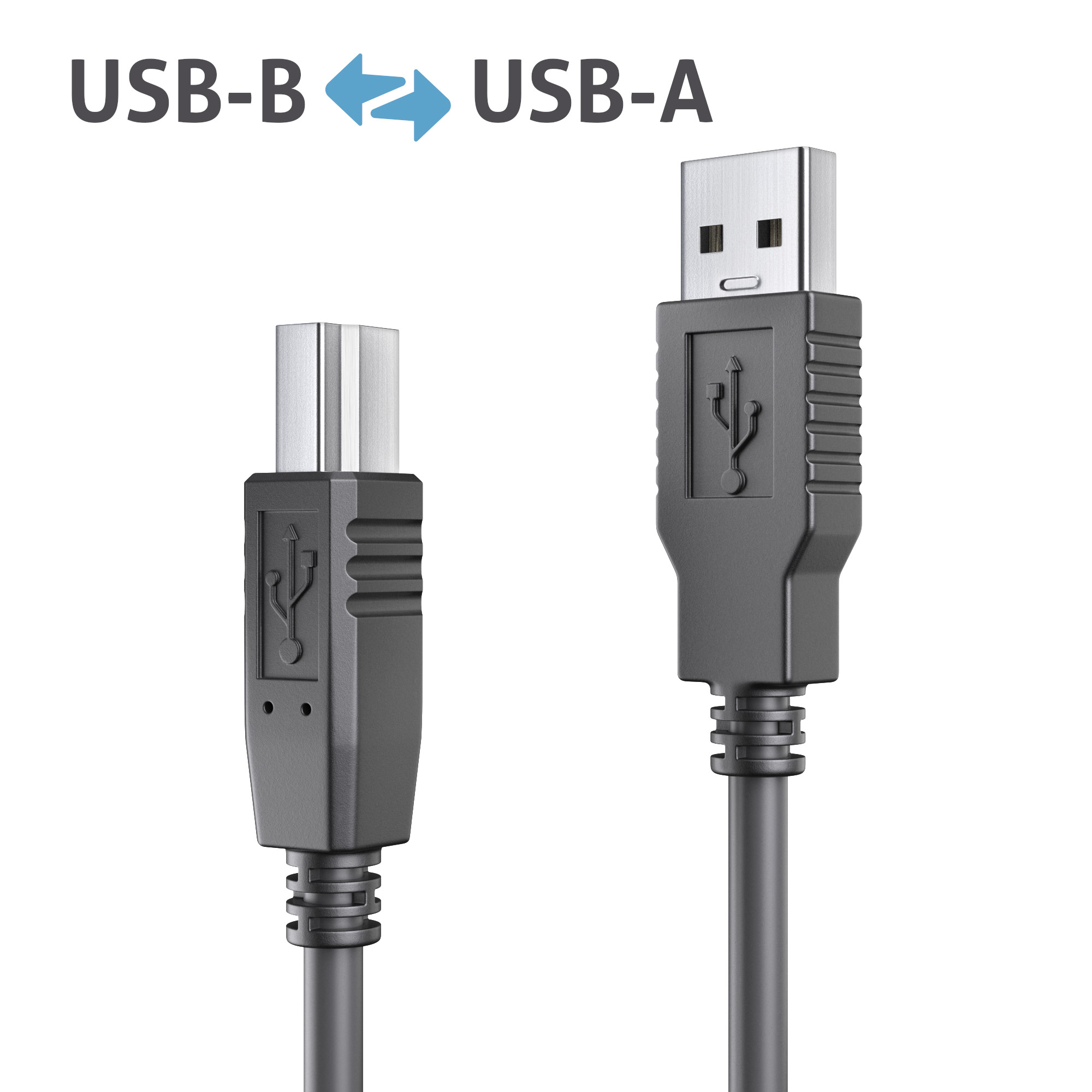 PureLink - USB-A/B 3.2 Aktives Kabel - schwarz - 5.0m