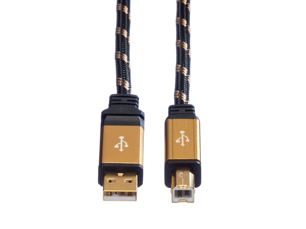 Câble USB 2.0, 1.8m GOLD prises A-B