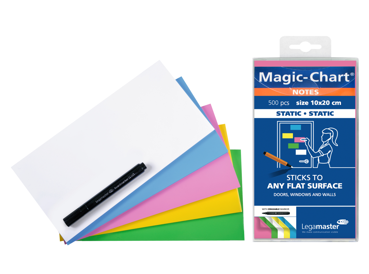 Legamaster Magic-Chart notes 10x20cm assorti 500pcs