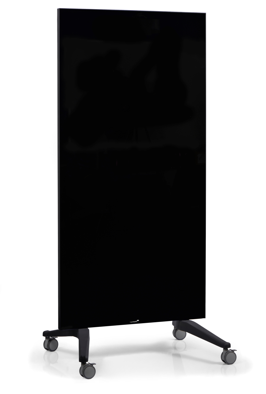 Legamaster tableau en verre mobile 90x175cm noir
