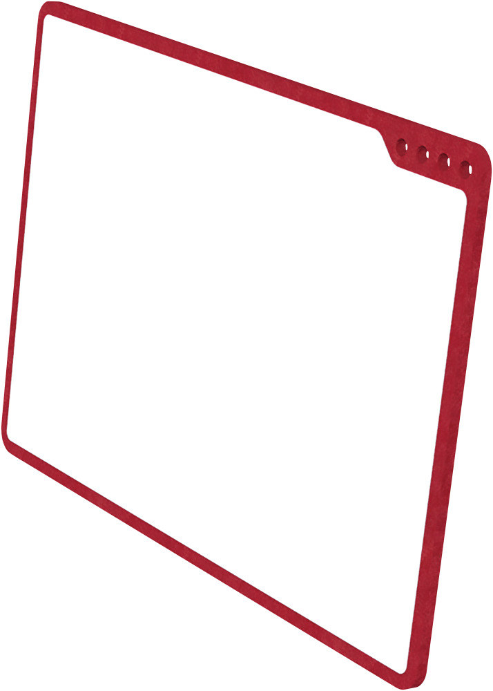 PLAYROOM PLAYBOARD Whiteboard klein rot 75x50cm 1 Stück