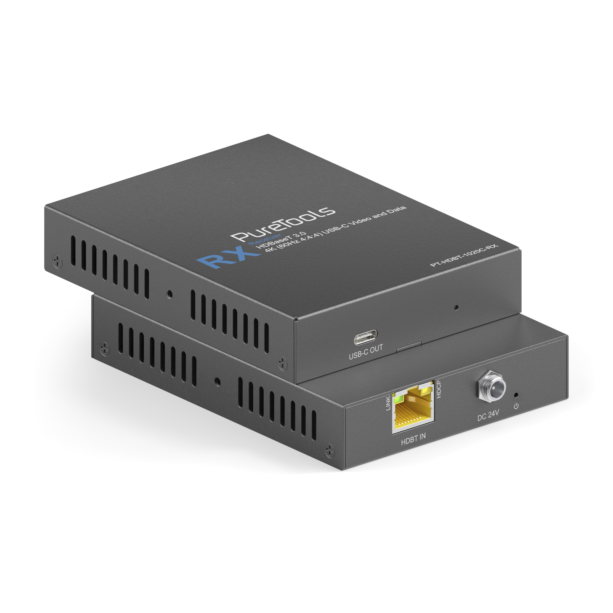 PureTools - Récepteur HDBaseT USB-C - HDBaseT 3.0 - 4K