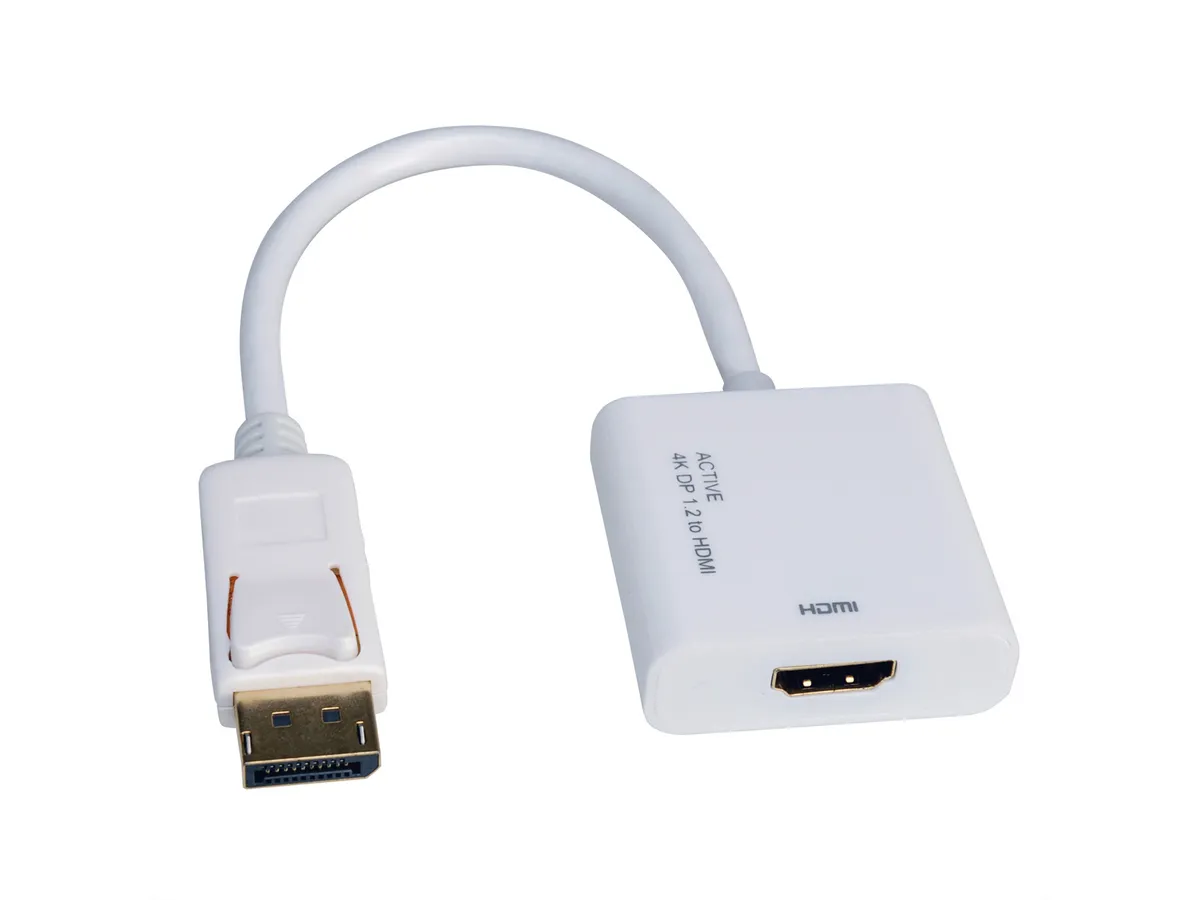 Adaptateur DisplayPort-HDMI 4K blanc