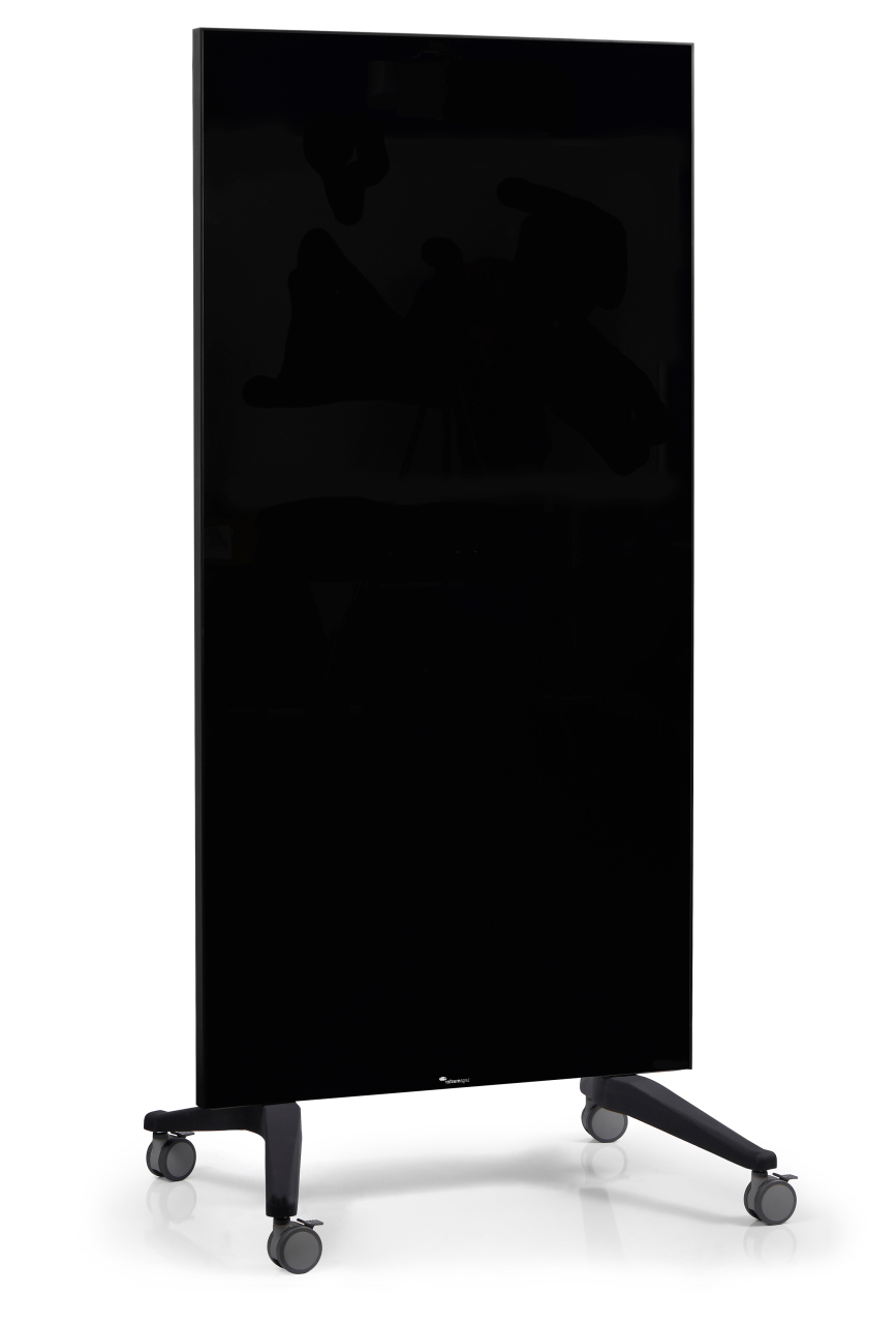 Legamaster tableau en verre mobile 90x175cm noir
