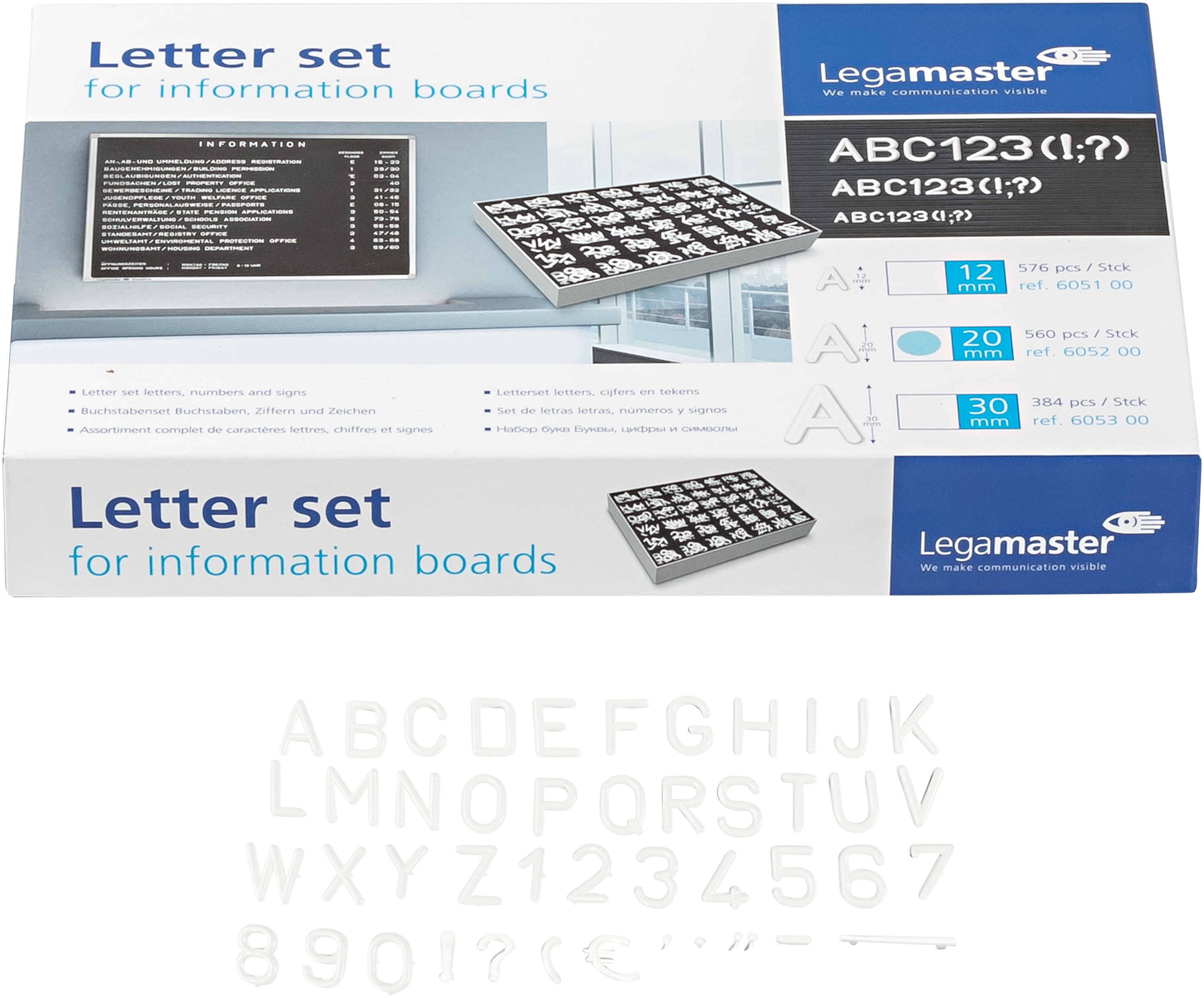 Legamaster lettres et chiffres 20mm 560pcs