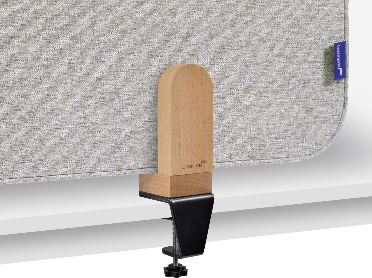Legamaster ELEMENTS acoustic desk divider 60x80cm grey avec clips en bois