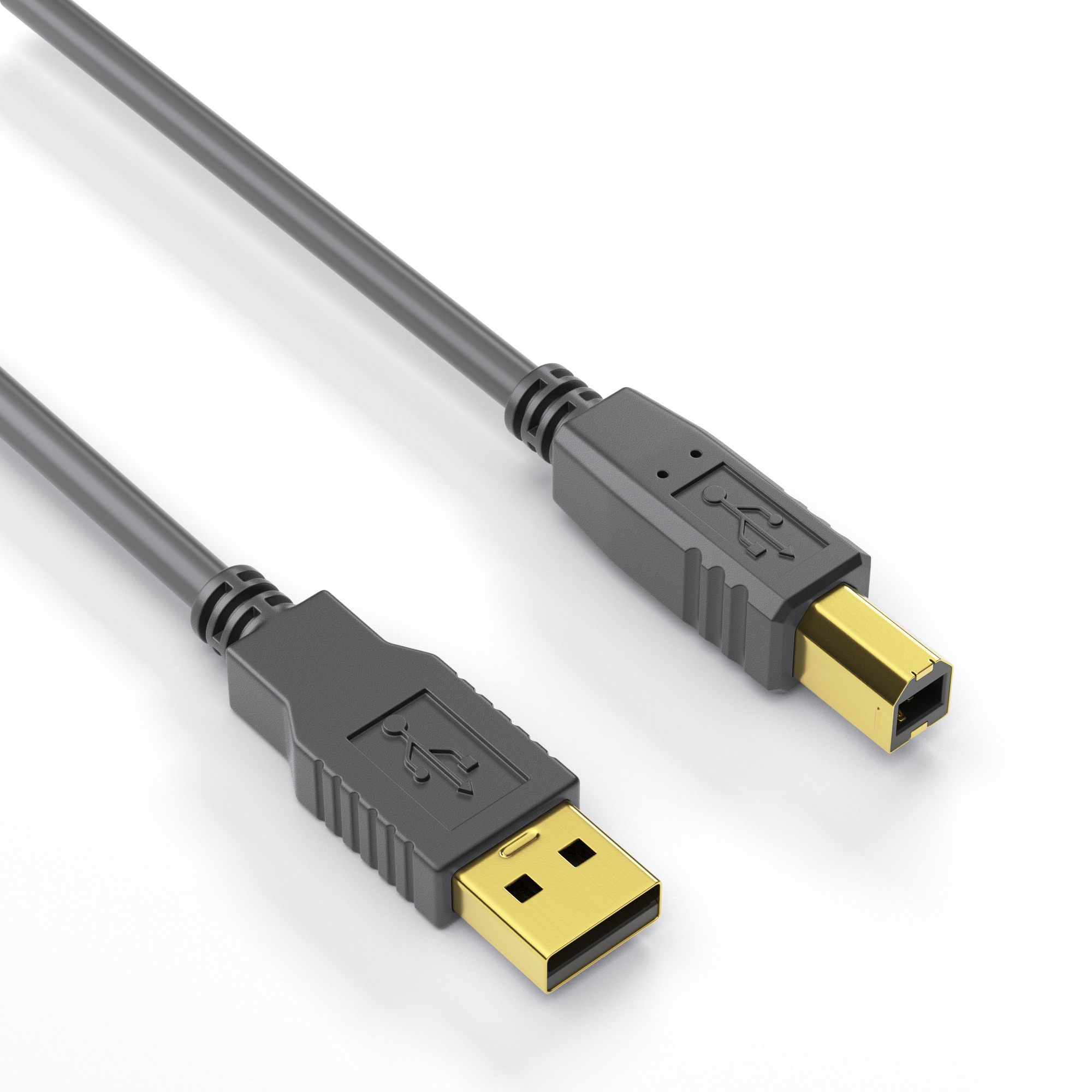 PureLink - USB-A/B 2.0 Aktives Kabel - schwarz - 5.0m